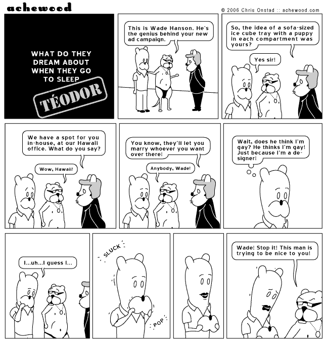 Téodor always tries to please everyone. comic