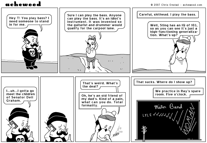 Lyle can't be there. He has to meet some children. comic