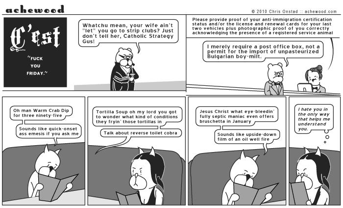 I had a hard time getting a new PO Box. I don't like people who are dead in the middle. comic