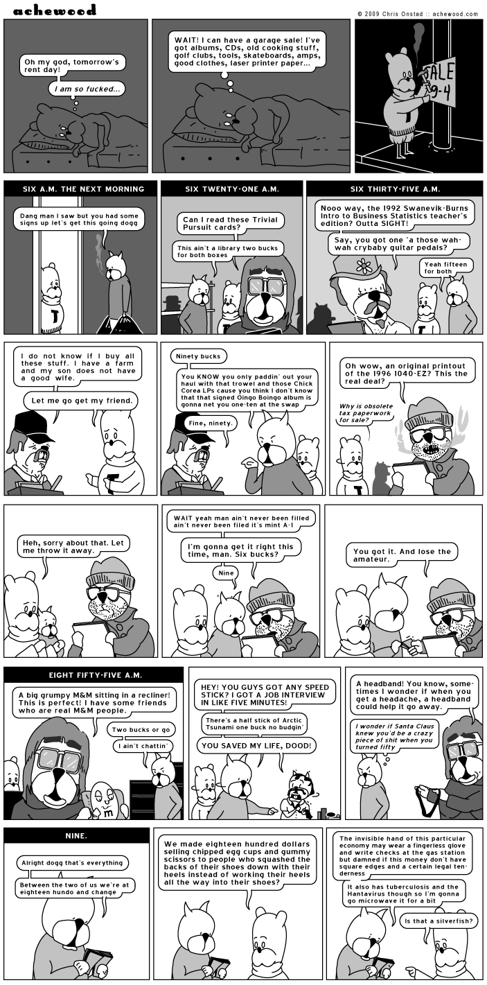 The only one I made up was the deodorant guy. comic
