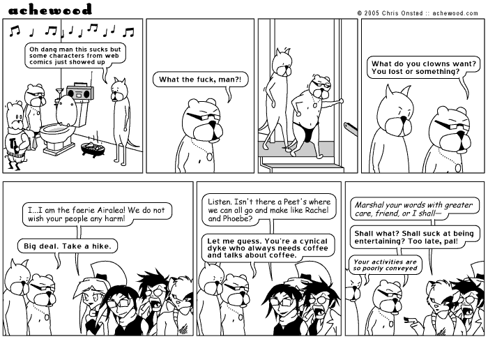 No, I don't know who any of these characters are. I took some screenshots at Keenspot. comic