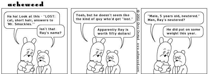 Ray is not lost. comic