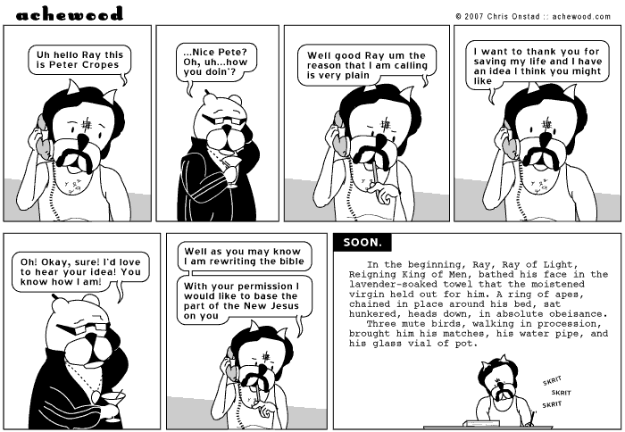 There are a lot of uncomfortable conflations in the Cropes Testament. comic