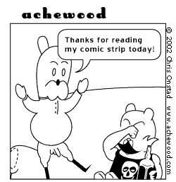There is always a price for reading achewood comic