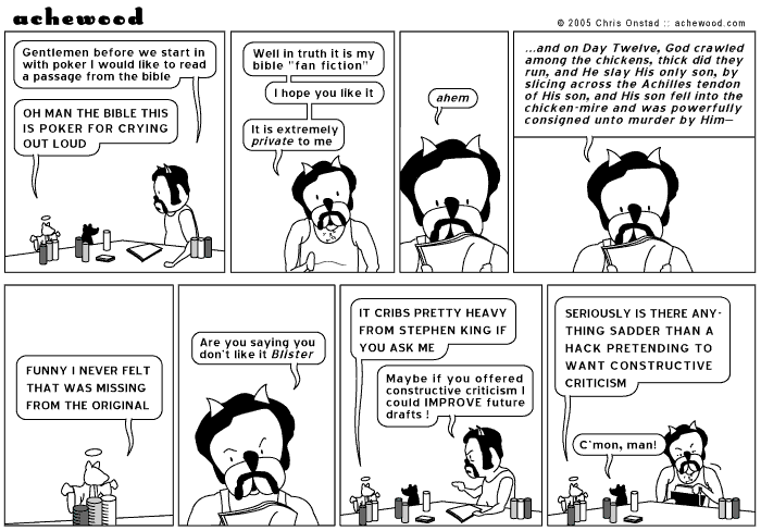 If there's one way to piss Nice Pete off it's to make fun of his bible fan fiction comic