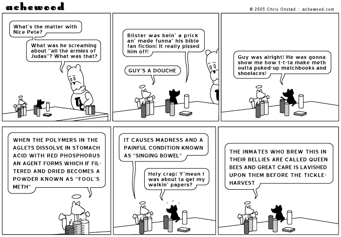 Today's strip is an admonition to children not to go to prison etc comic