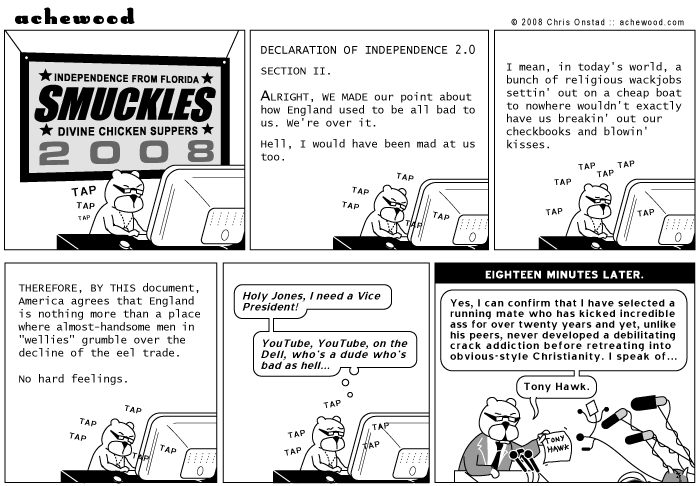 Given the right restaurant, Tony Hawk's skateboarding can make you look up from your steak. comic