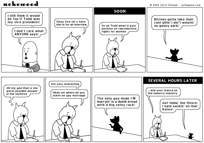 Todd is kind of like a small Diceman it seems comic