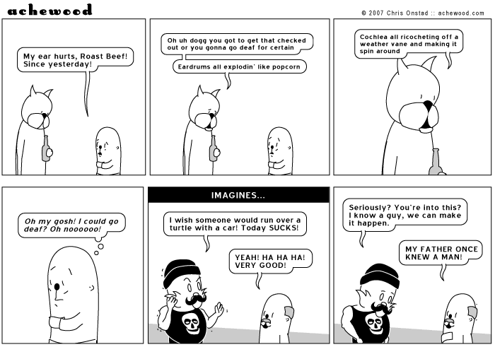 Roast Beef is totally somewhere else in panel three comic