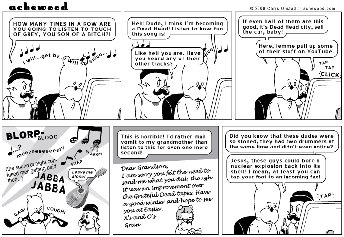 The Dead -- exploring that fine line between psychedelic and repetitive. comic