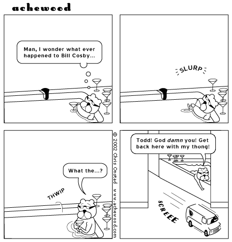 Oh man! Todd stole Ray's thong! Oh shit! Oh goddamn! comic