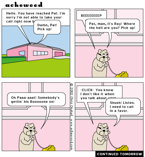 Pat! My pebbles are hanging out everywhere! comic
