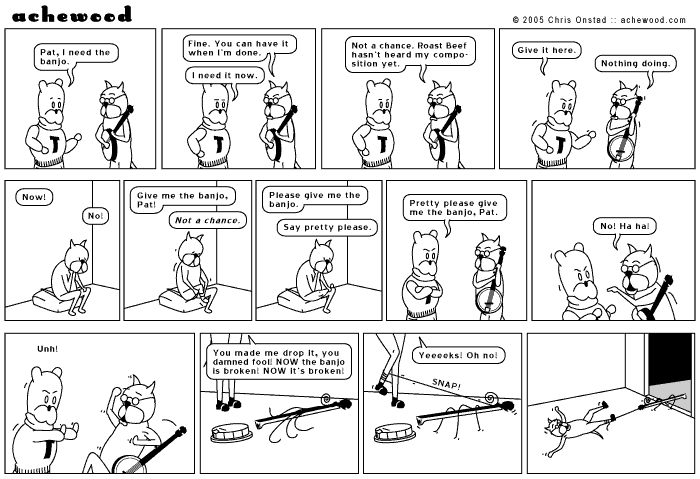 It's the old Pretty-Please welsh that really gets Téodor riled. comic