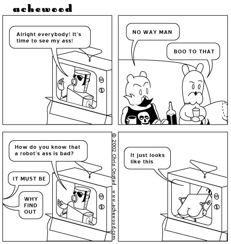 Lie Bot: would he even lie about his own ass comic