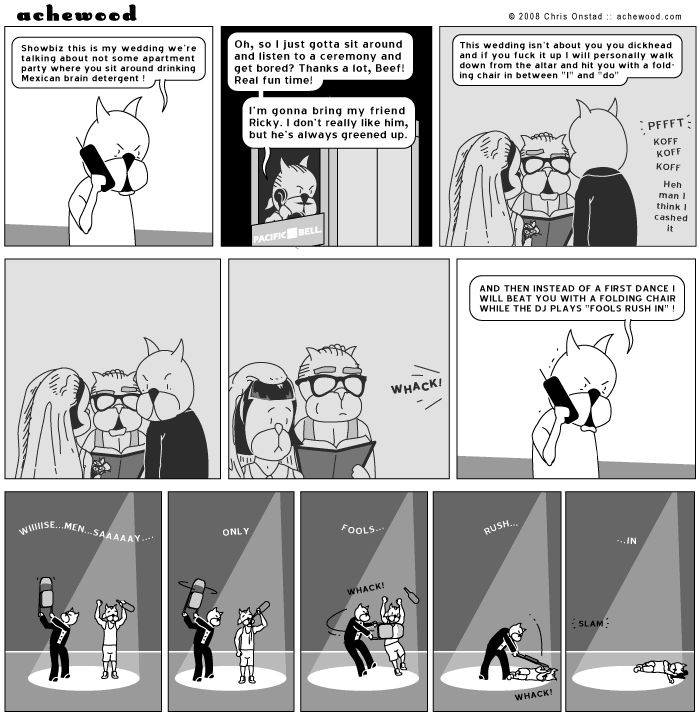 On leaving, Roast Beef tips the DJ five dollars. comic