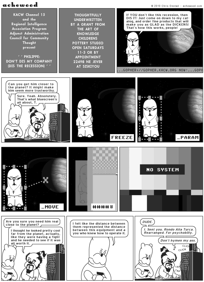 Look at that guy. He probably takes ten walks a day to see if it's all worth it. comic