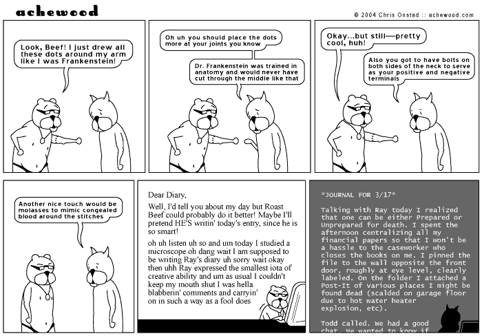 Could also be found having choked to death in breakfast nook comic