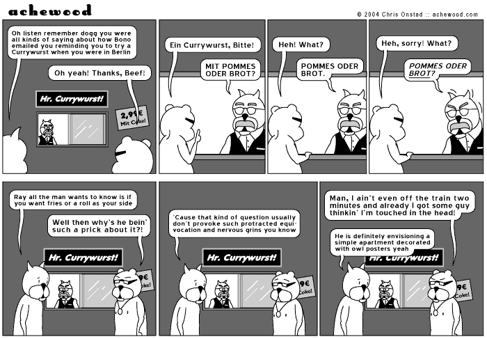 Actually it was an IM and it was from his cousin Kev, who regularly gives him travel tips comic