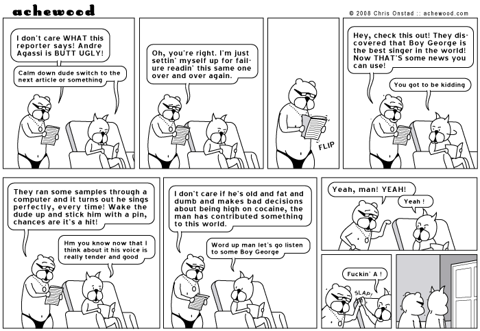 In the end, Ray did end up using that news. comic