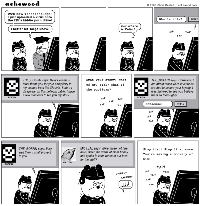 Hair is rent, teeth are gnashed. comic