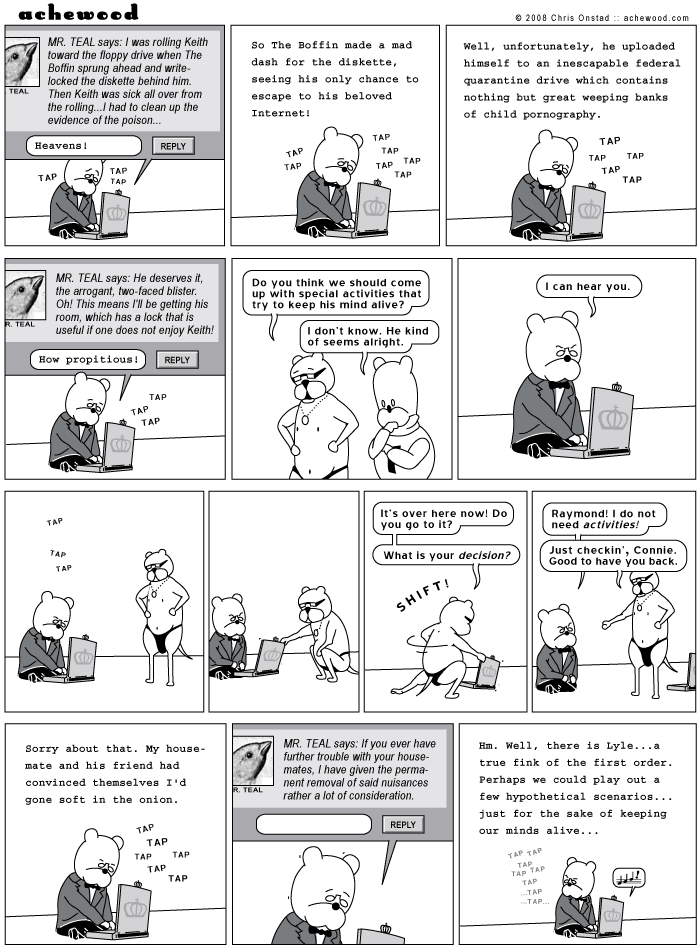 Lock or no, it will still bother Mr. Teal that Keith plays the horn. comic