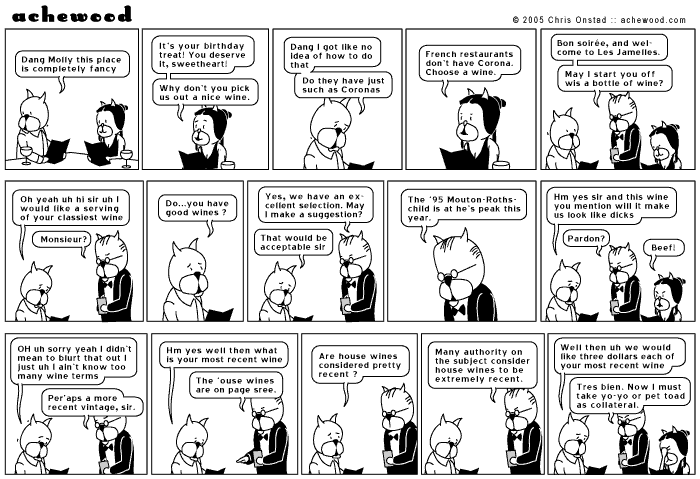 Ordering wine is not easy if you are a poor man from bad circumstances comic