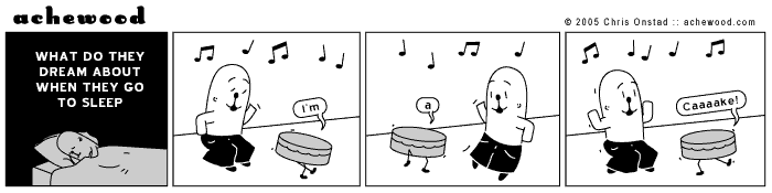 Beware the bright days of cakes and of dancing, for endsongs they loom with the dusk (Hawkwind, 1978) comic
