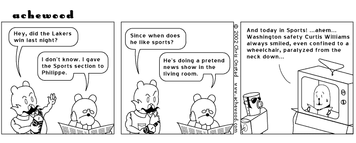 A hundred actors, a thousand emotions -- achewood. comic