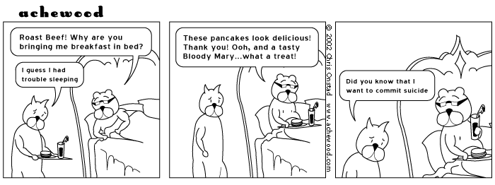 I think it's so hilarious that that cat wants to commit suicide! comic