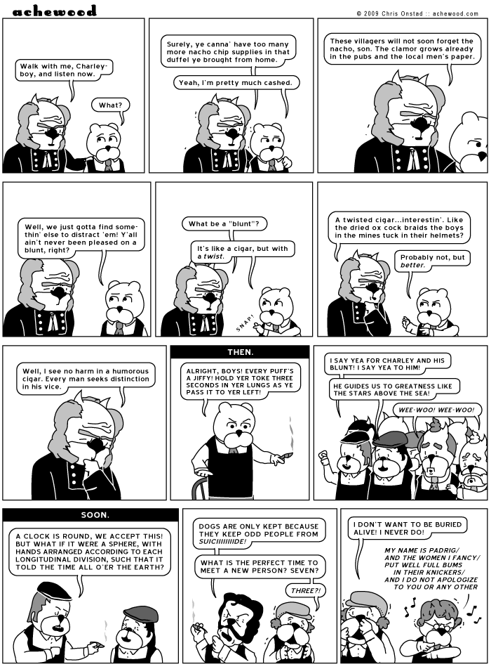 When Padraig speaks he canna' so much as color the truth. comic