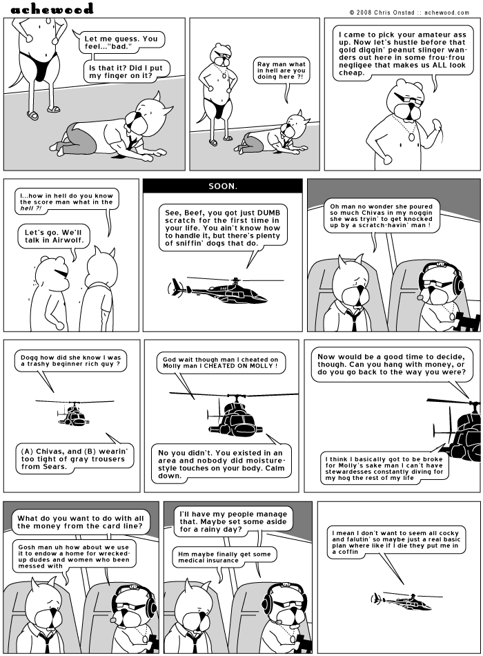 Roast Beef wants to start a charitable organization for folks who got a bad shake in life. comic
