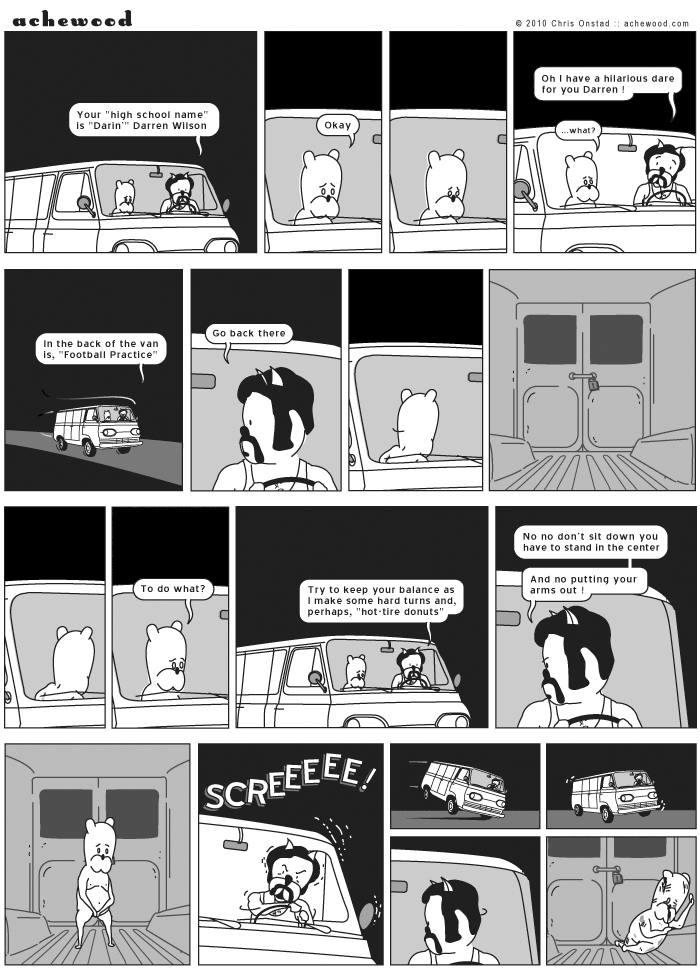 This is nothing. Pete's dad used to play this game in the kitchen with a baseball bat. comic