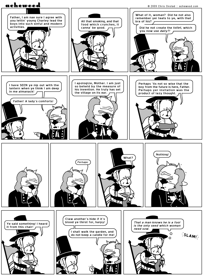 Who's Iorwerth kidding. He just got in that argument so he could have an excuse to storm off and use the toilet. comic