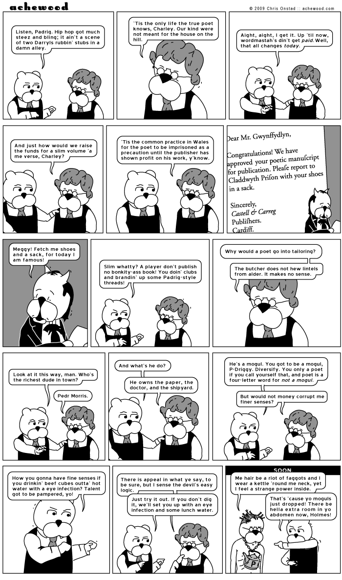 His first single: P-DRIGGY, A CRITICAL RECITATION OF THE PARCEL TAX CHRONICLES. comic