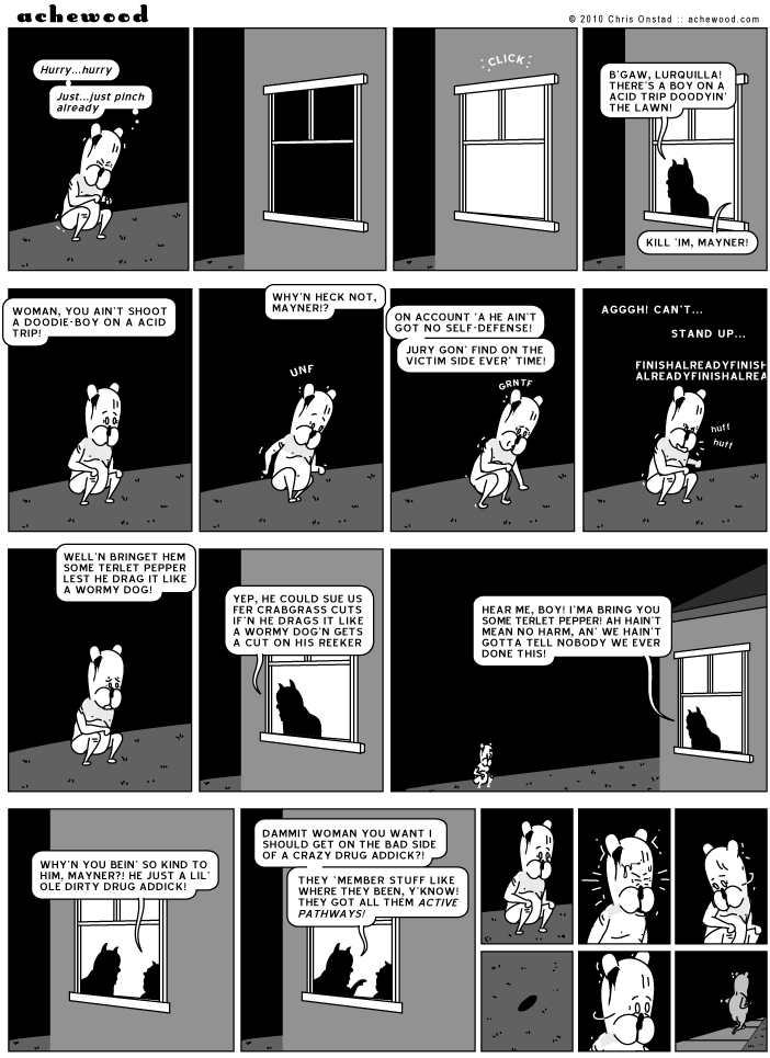 Drug addicts remember stuff, like where they've been. This makes them dangerous. comic