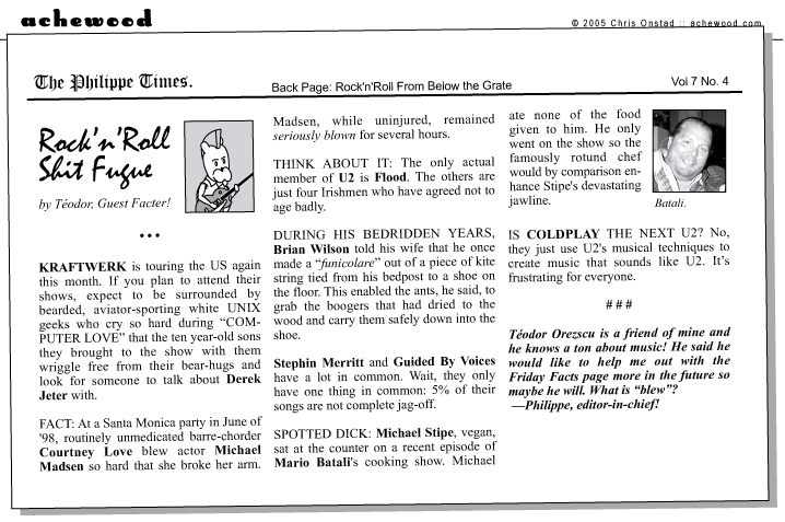 ROCK AND ROLL SHIT FUGUE comic