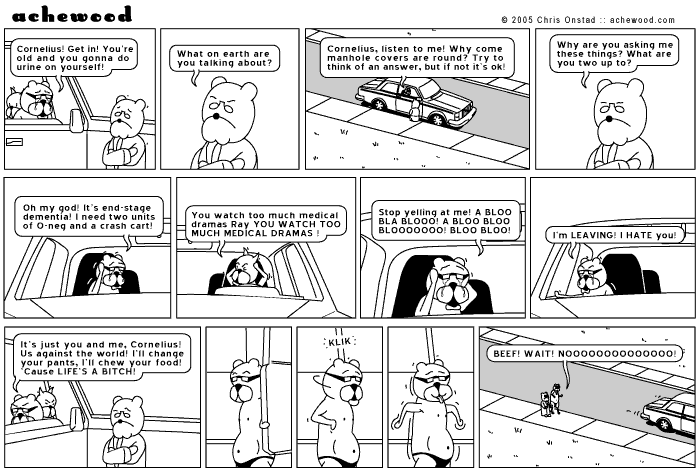 Stepping out of the Volvo of Despair produces a warm, tingly, jelly-like feeling. comic