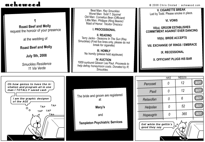 After announcing that no one will have to sit through a homily is a great time to ask for loose bills. comic