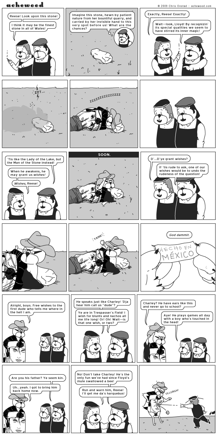 A field, used only for trespassing. comic