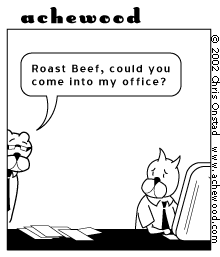 On Monday the author is laid off for real comic