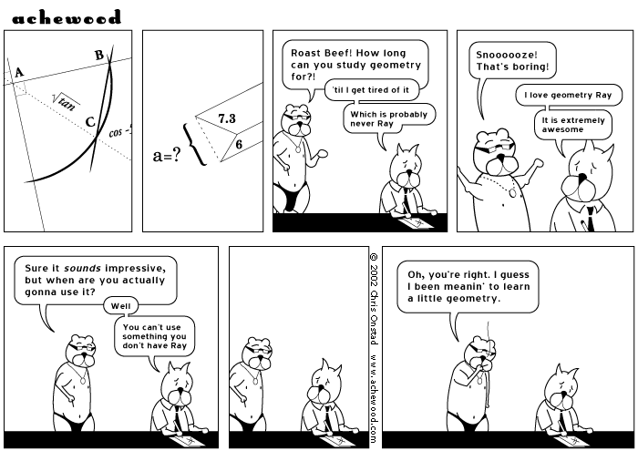 Uh basically I like geometry a lot comic