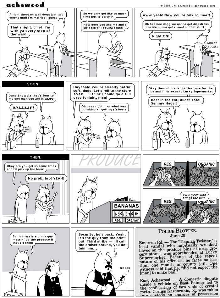 You can lead a man to fruit but you can't make him behave. comic