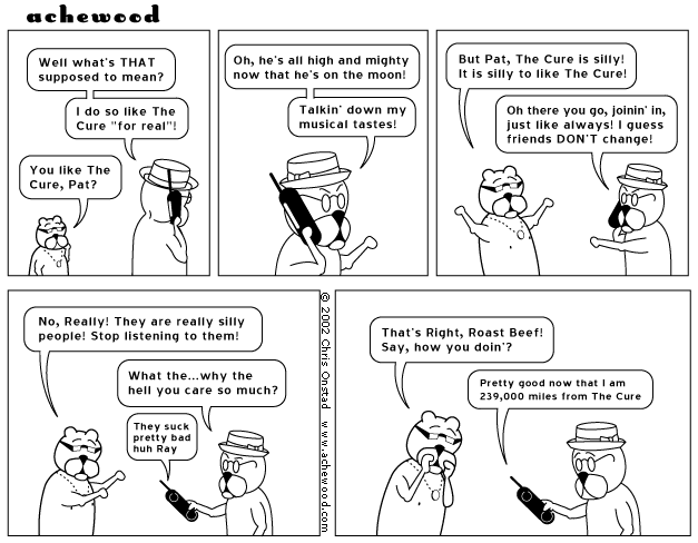 The Cure made a lot of good music. comic