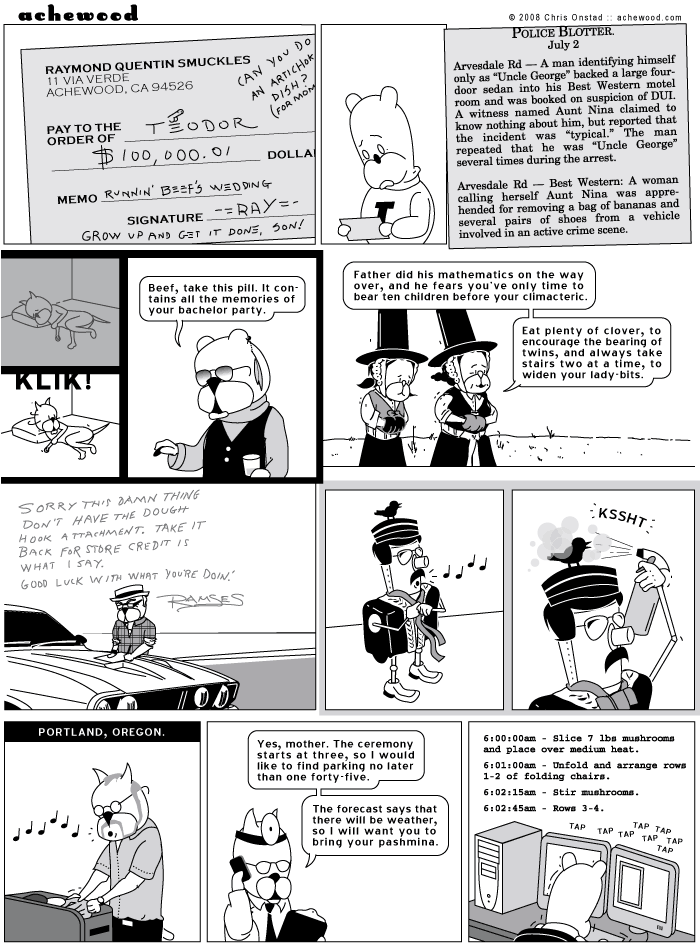 Ramses drove fifty miles out of town to write a note this mushy. comic