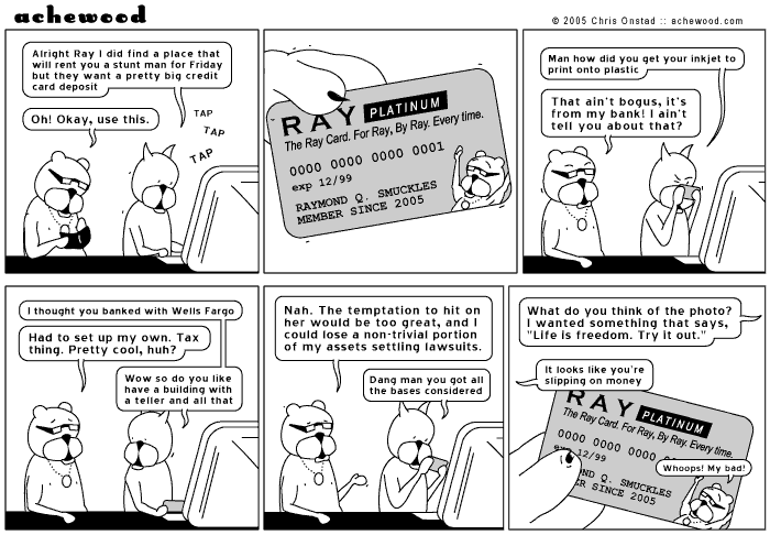 You can just tell Ray is one of those guys who thinks he has a knack for copywriting comic