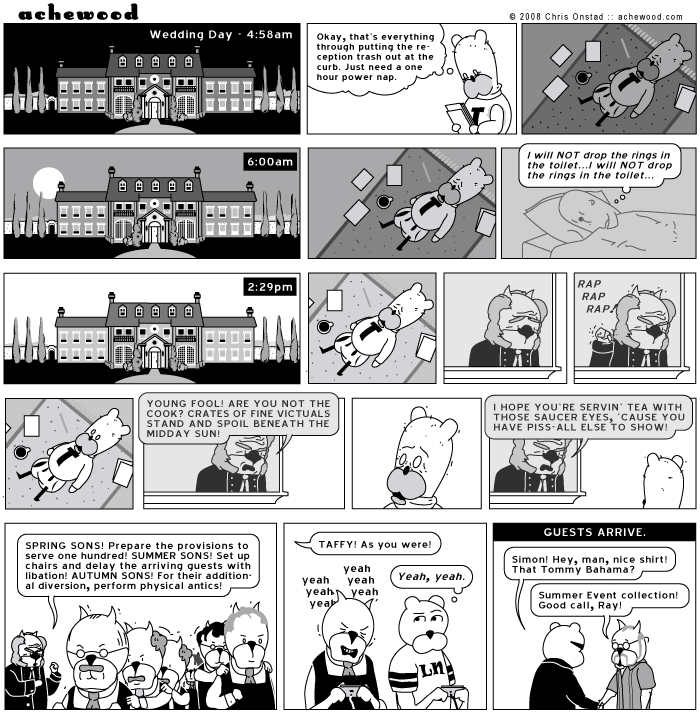 Marcel does not travel with Simon because he gets fever ankles when he flies. comic
