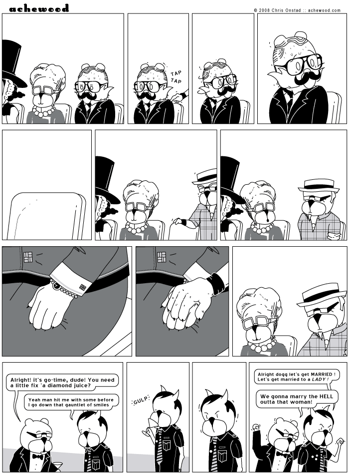 Two dudes, jazzed on their ability to marry women. comic
