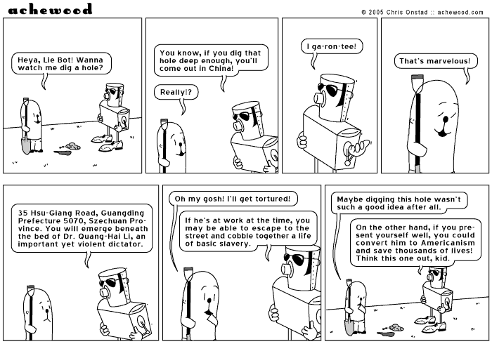 Thank you, kid! Maybe America not so bad at all! comic