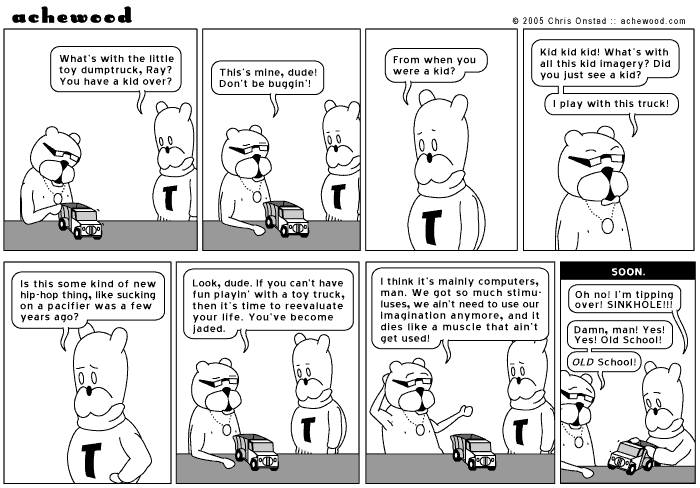 At first it seems hopeless, because he likes computers so much, but then Téodor impresses Ray with his Old-School moves. comic