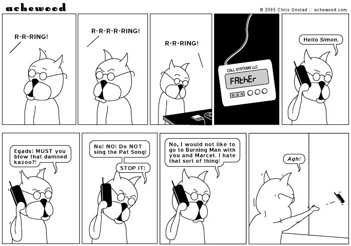 After the handset falls to the ground, an enthusiastic kazoo plays the William Tell Overture comic